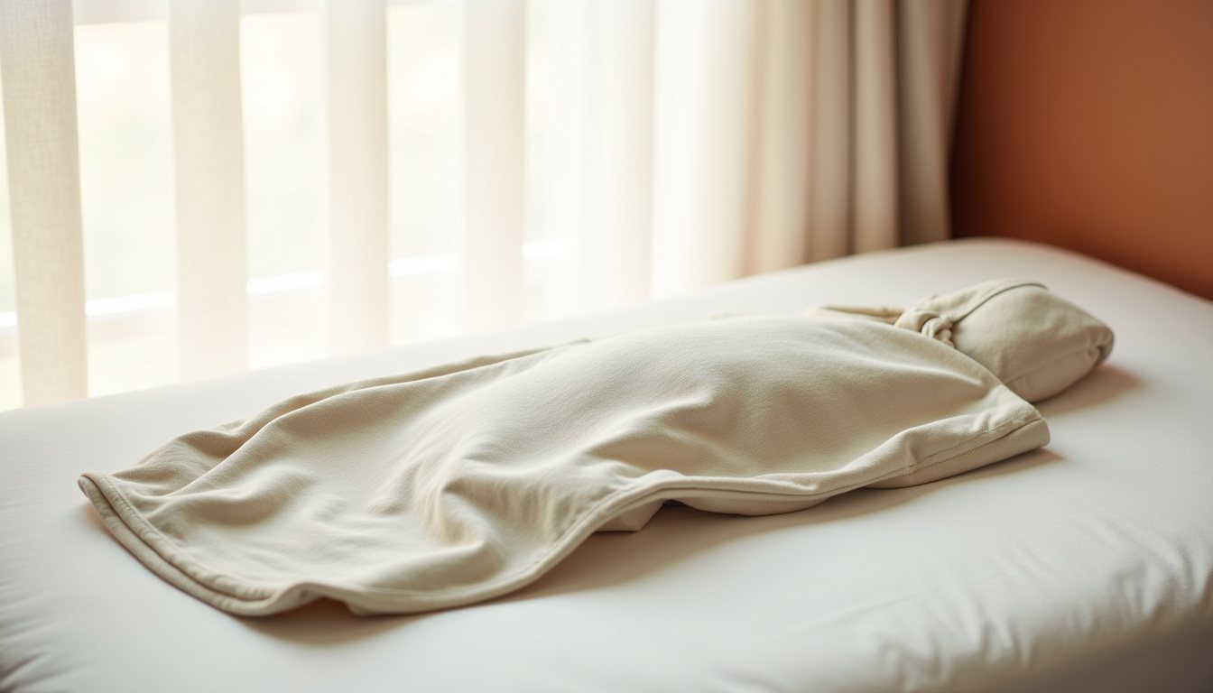 Śpiworek niemowlęcy na materacu